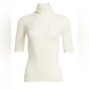 Theory Wool Turtleneck Sweater Cream P